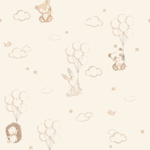 4203-27556 Floating Balloons col Beige